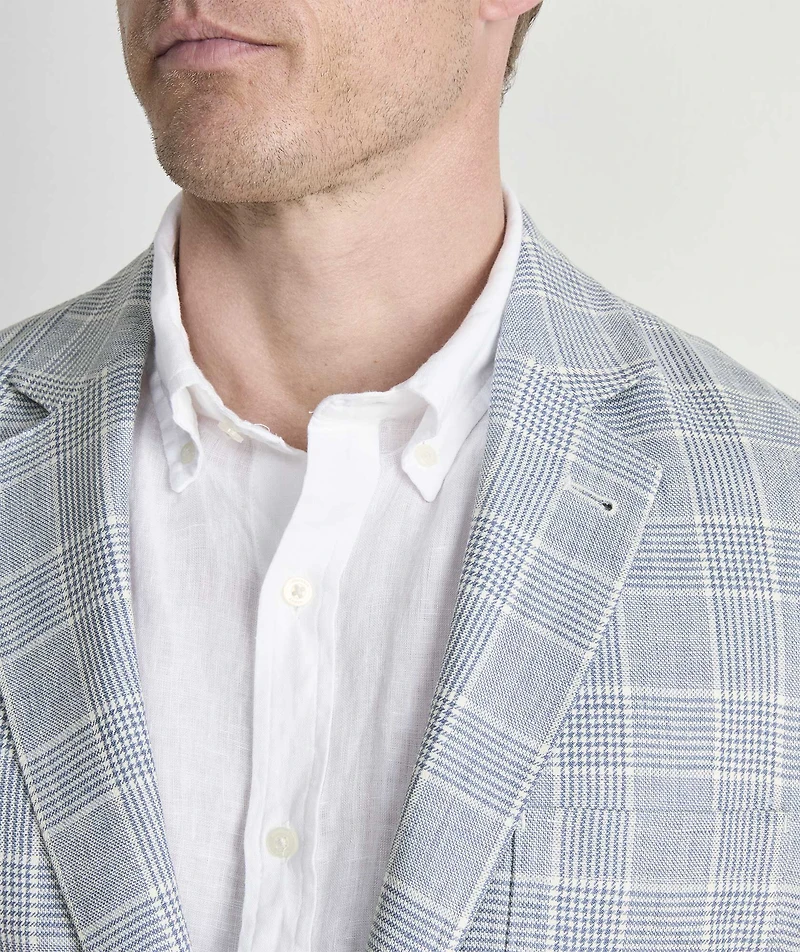 Helmsman Plaid Linen Blazer