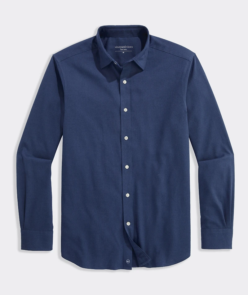Huntington Heathered Solid Tech Twill Shirt