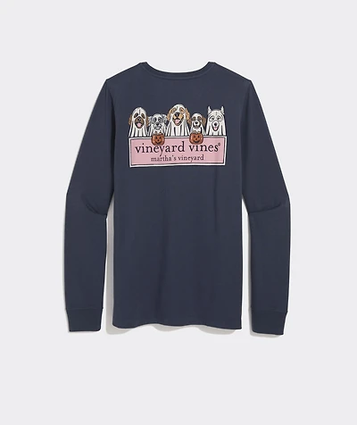 Ghost Pups Logo Box Long-Sleeve Pocket Tee