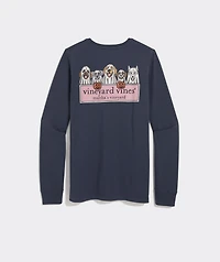 Ghost Pups Logo Box Long-Sleeve Pocket Tee