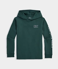 Boys' Plaid Whale Hoodie Tee