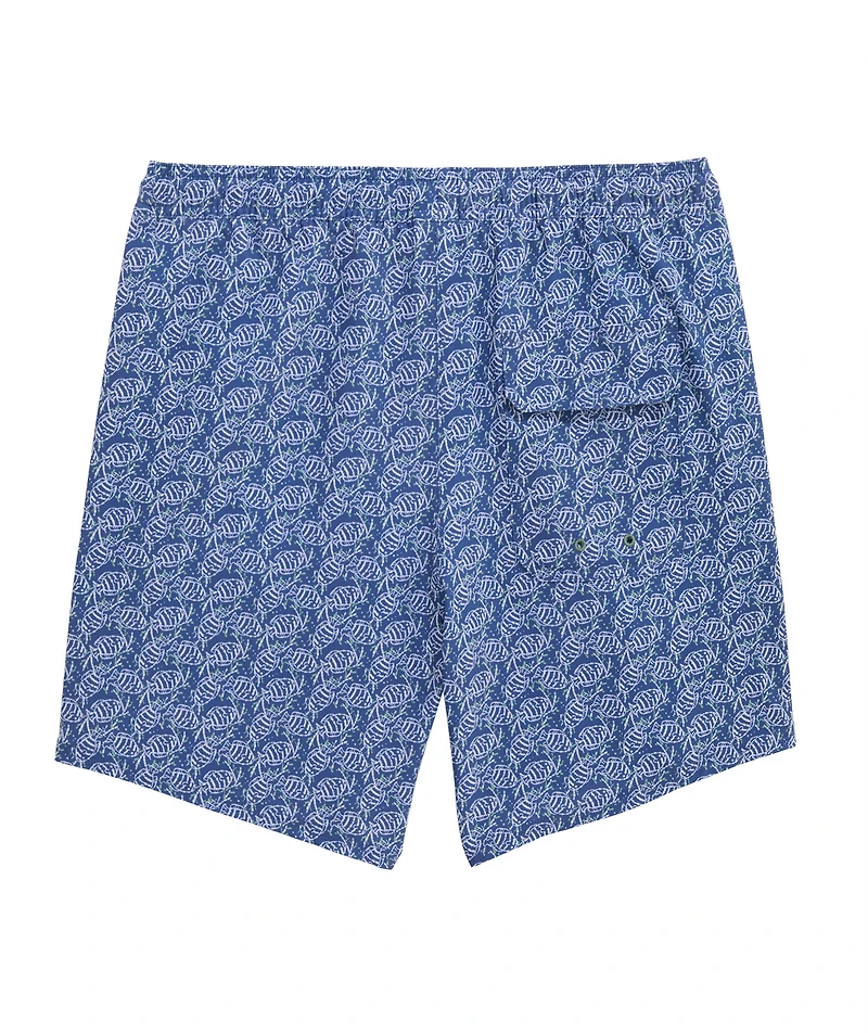 OUTLET 7 Inch Batik Fish Chappy Swim Trunks