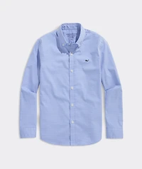 Boys' Tradewind Check Performance Cotton Shirt