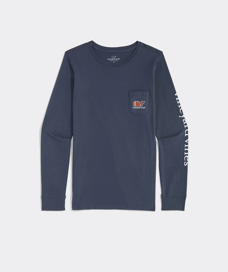 Tailgating Icons Whale Fill Long-Sleeve Pocket Tee