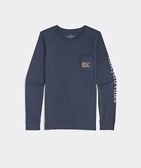 Tailgating Icons Whale Fill Long-Sleeve Pocket Tee