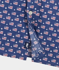 Flags & Stars Cotton Madras Short-Sleeve Shirt