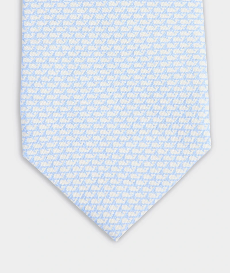 Micro Whales Silk Tie