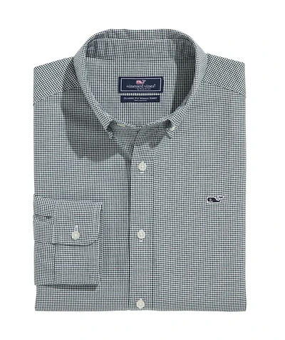 OUTLET Classic Fit Micro Gingham Poplin Whale Shirt