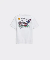 OUTLET Boys' Lacrosse Player Whale Short-Sleeve Pocket Tee
