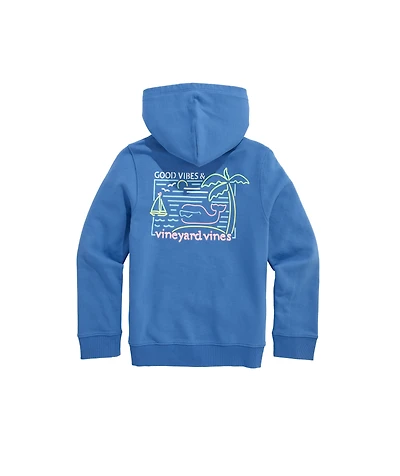 OUTLET Boys’ Good Vibes Whale Sunwashed Hoodie