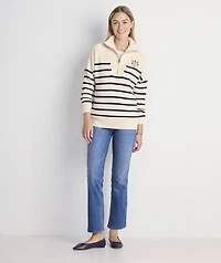 Head Of The Charles® Women's Breton Stripe Quarter-Zip Sweater