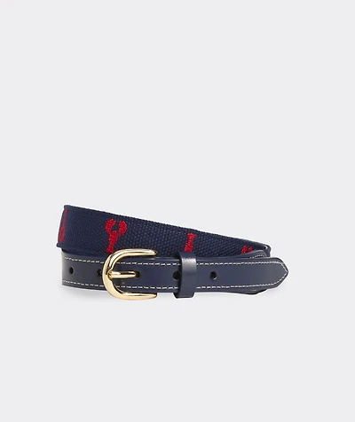 Embroidered Lobster Belt