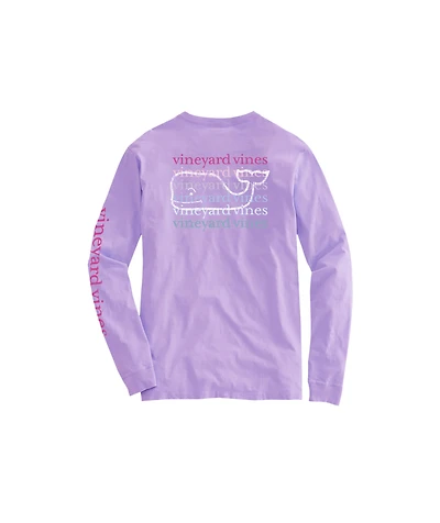 OUTLET Kids' Rainbow Whale Long-Sleeve Pocket Tee