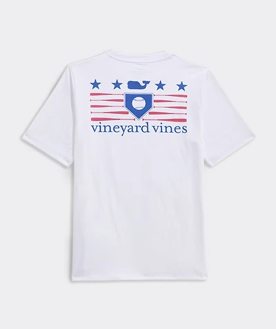 Boys' Baseball Stars Short-Sleeve Harbor Sun Performance Tee