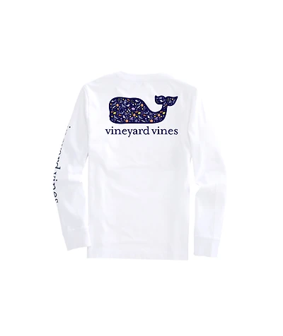 OUTLET Kids' Halloween Trick Or Treat Whale Long-Sleeve Pocket Tee