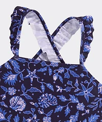 Girls' Ruffle High Neck Two Piece