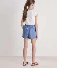 Girls’ Coastline Chambray Shorts