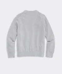 Cotton Garment Dye Logo Crew Sweater