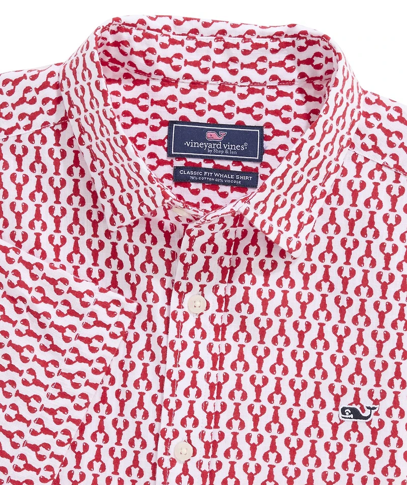 OUTLET Boys' Micro Lobsters Short-Sleeve Whale Shirt