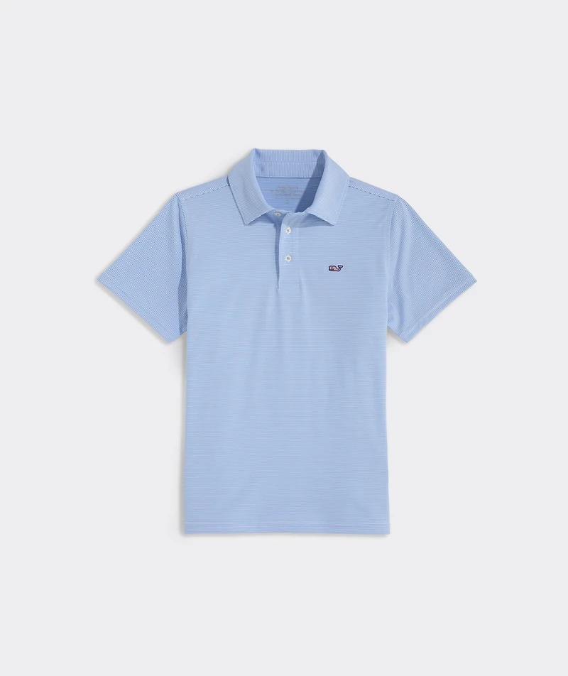 Boys' Anegada Stripe Sankaty Performance Polo