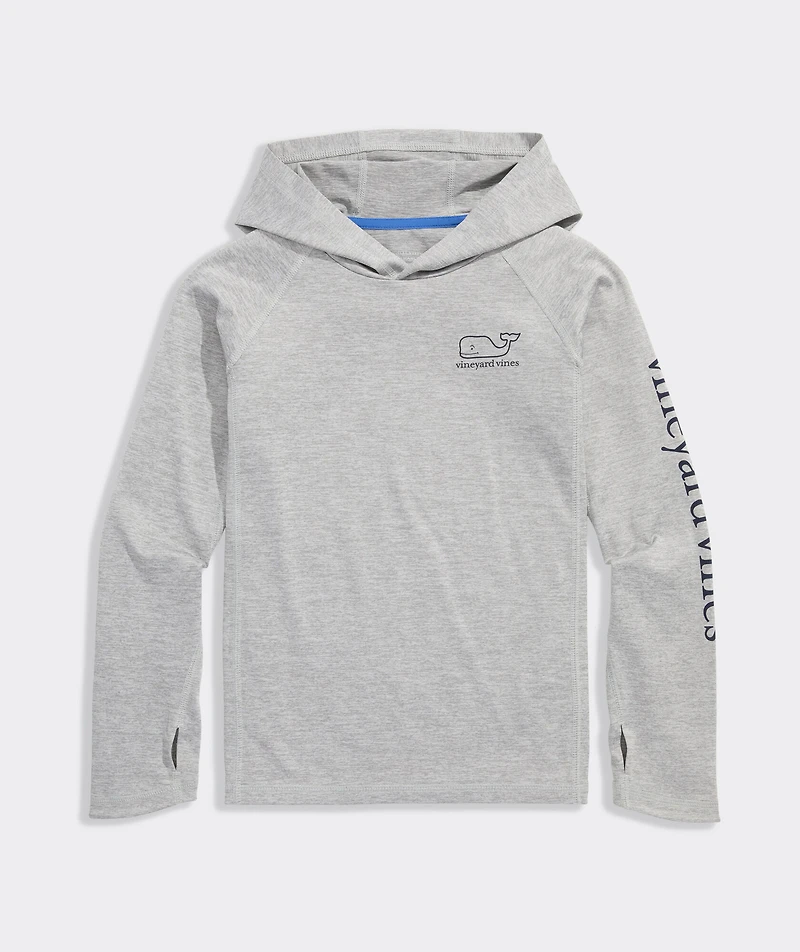 Boys' Performance Whale Outline Harbor Sun Hoodie Tee
