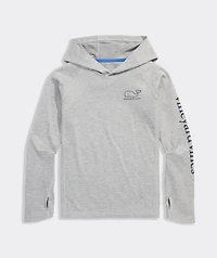 Boys' Performance Whale Outline Harbor Sun Hoodie Tee