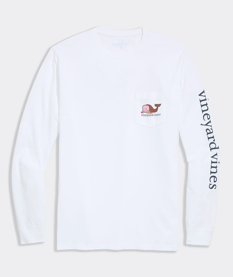 Whale Cornucopia Long-Sleeve Pocket Tee
