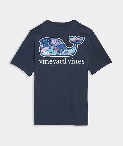 Boys' VV Stickers Whale Short-Sleeve Pocket Tee