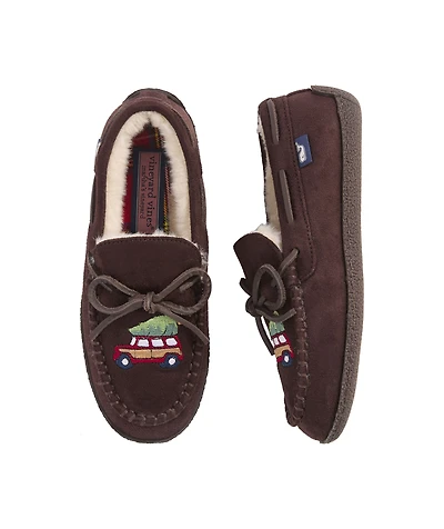 OUTLET Kids' Holiday Icon Embroidered Slippers