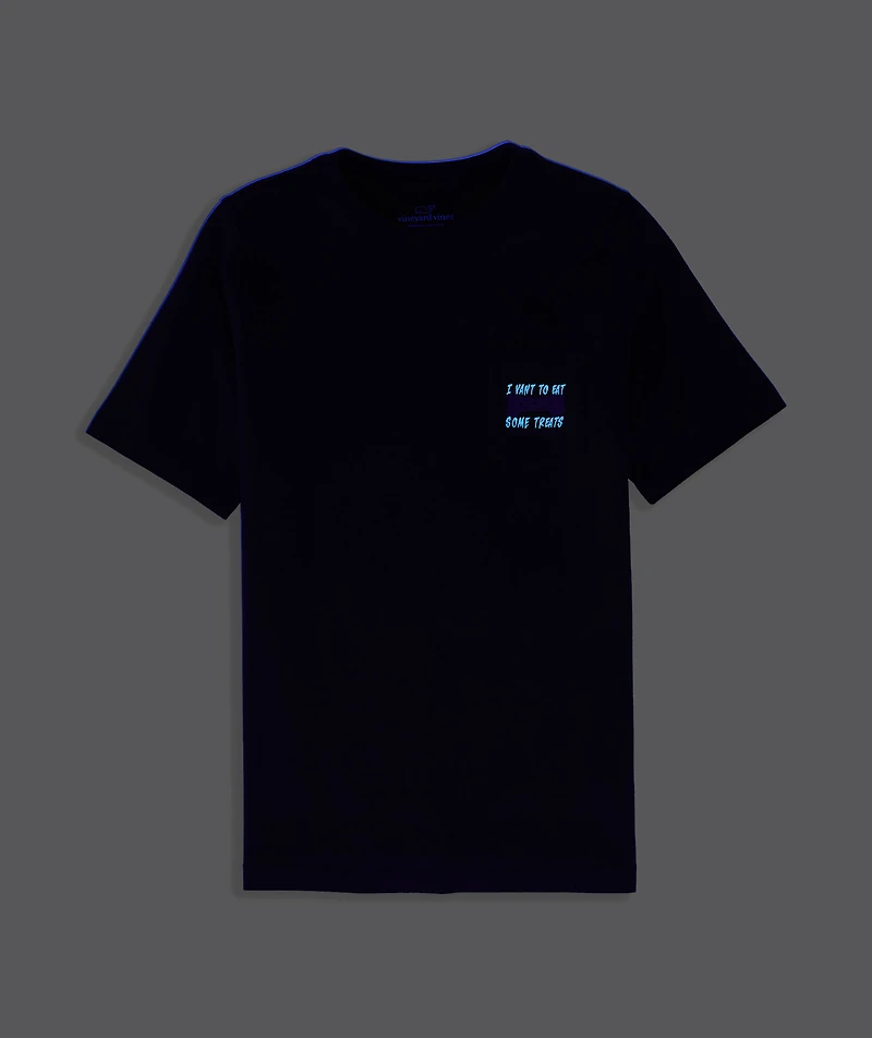 Boys' Glow-In-The-Dark I Vant Treats Dog Short-Sleeve Pocket Tee
