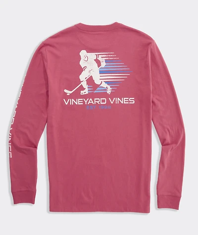 Retro Hockey Long-Sleeve Pocket Tee
