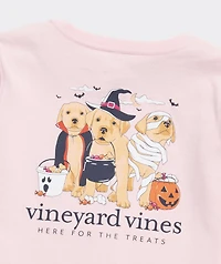 Girls' Here For The Treats Pups Long-Sleeve Pocket Tee