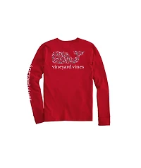 OUTLET Girls' Santa Whales Long-Sleeve Pocket Tee