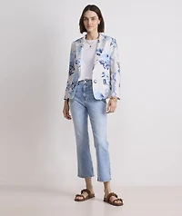 Printed Linen Blazer