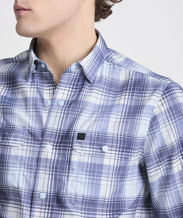 Chemise Vineyard Vines Homme - Bleu à Carreaux - Manches Longues - Taille M - Parfait état