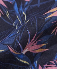 Birds of Paradise Linen Blend Short-Sleeve Cabana Shirt