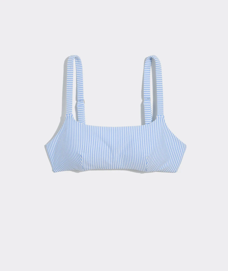 Southampton Seersucker Square Neck Bikini Top