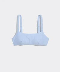 Southampton Seersucker Square Neck Bikini Top
