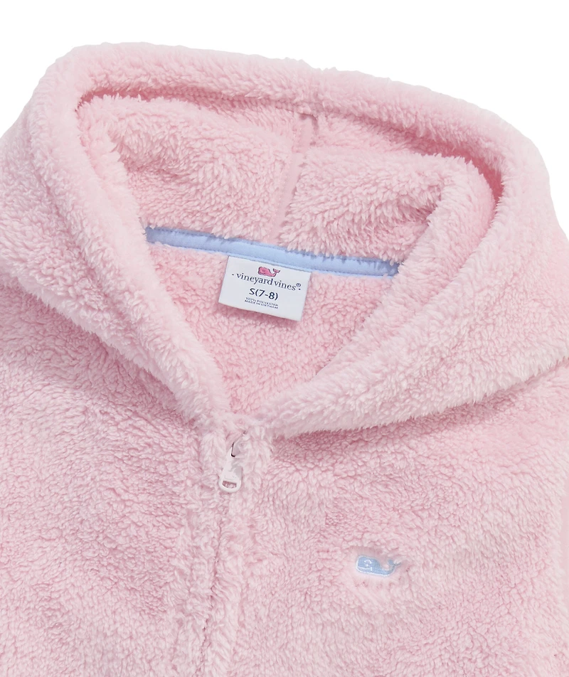 OUTLET Girls' Fuzzy Hooded Vest