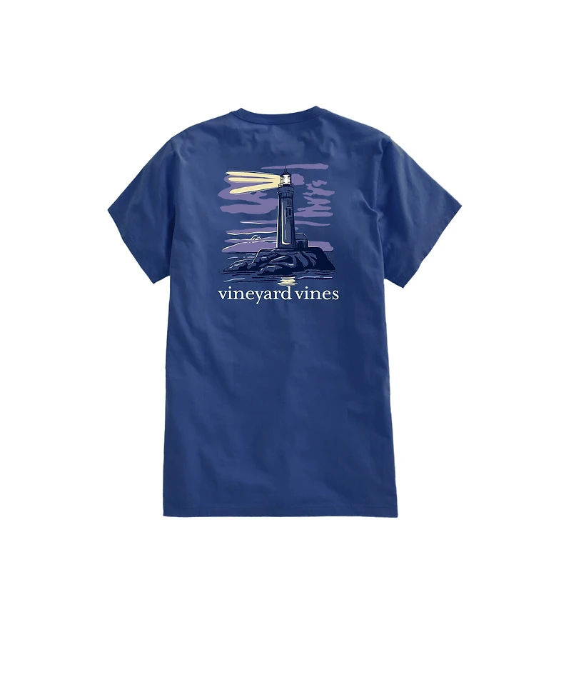 OUTLET Women's Lighthouse at Dusk Short-Sleeve Pocket Tee