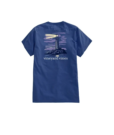 OUTLET Women's Lighthouse at Dusk Short-Sleeve Pocket Tee