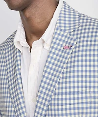 White Bay Gingham Wool Blazer