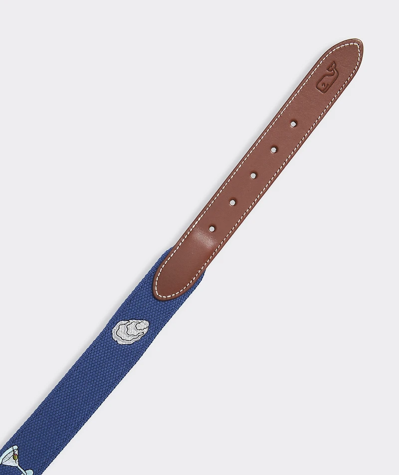 Shake N Shuck Embroidered Canvas Club Belt