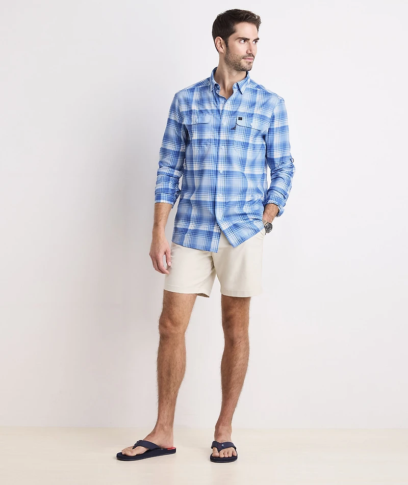Lightweight Performance Harbor Plaid Shirt