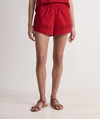 Eyelet Pull-On Shorts