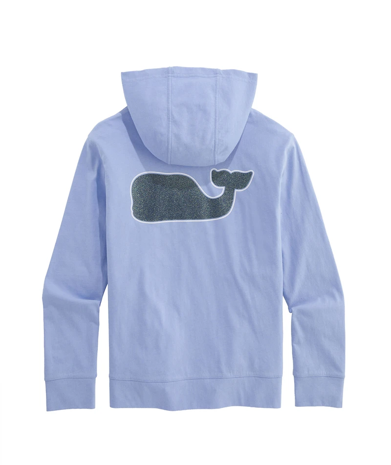 OUTLET Girls' Glitter Whale Hoodie
