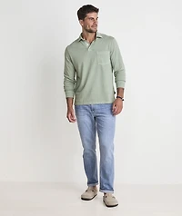 Lived-In Long-Sleeve Pique Polo