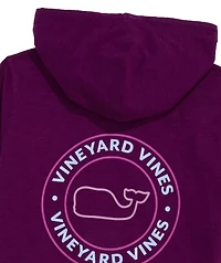 OUTLET Women's Slub Whale Dot Curved Hem Hoodie Tee