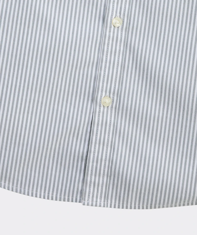 Boys' Admiral Stripe Performance Cotton Shirt