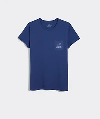 Beach Fireworks Whale Short-Sleeve Pocket Tee